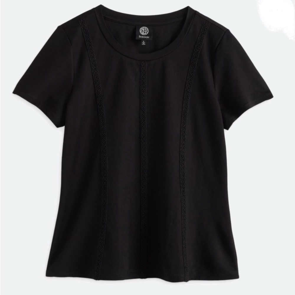 Bobeau Black Short Sleeve Top